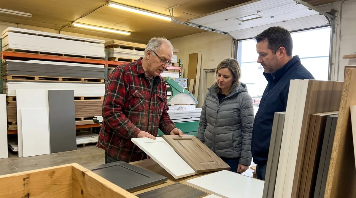 Première rencontre au showroom d'un fabricant de cuisine sur mesure à Saint-Hubert